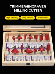 Woodworking Bit Set (Wood Box) 木工套装刀具(木盒)