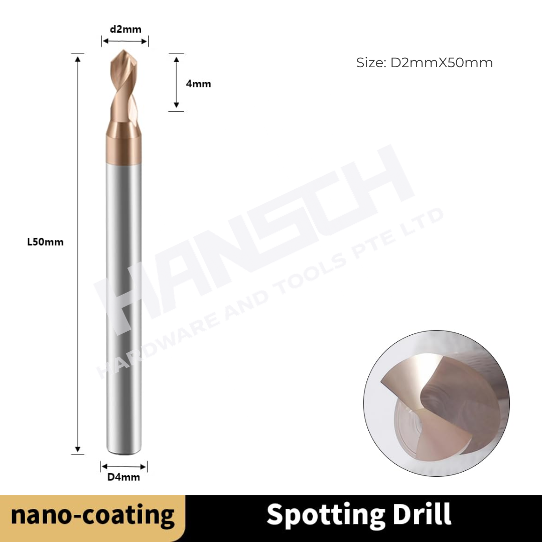 ZZBD-CT Carbide 2 Flutes Spotting Drill Bits 90 Degree 两刃钢用定心钻