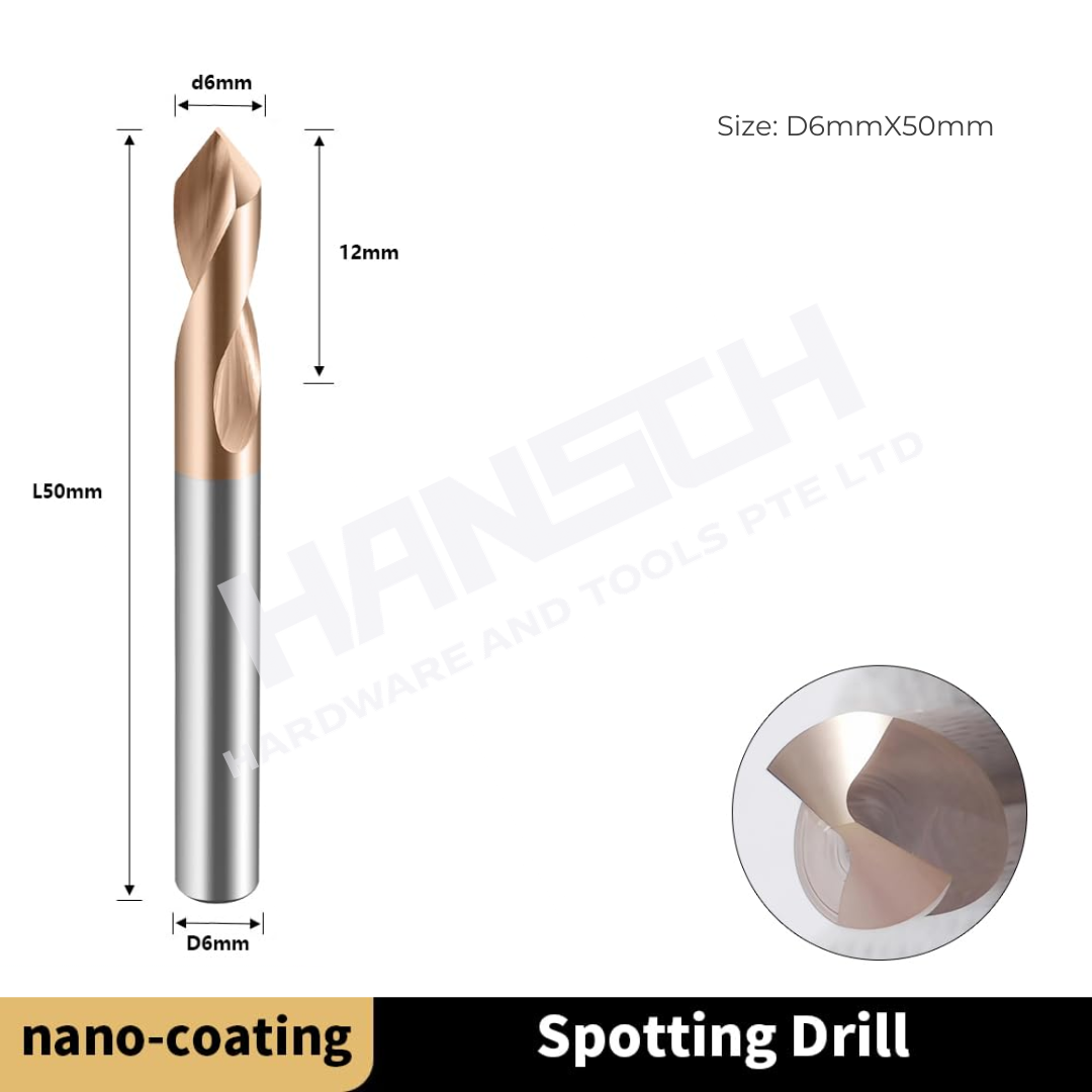 ZZBD-CT Carbide 2 Flutes Spotting Drill Bits 90 Degree 两刃钢用定心钻