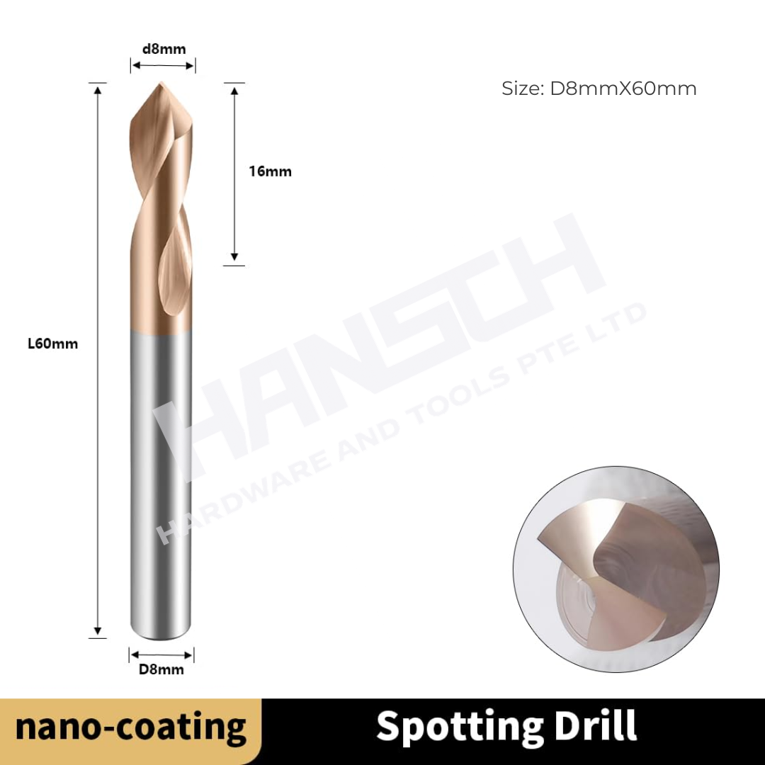 ZZBD-CT Carbide 2 Flutes Spotting Drill Bits 90 Degree 两刃钢用定心钻