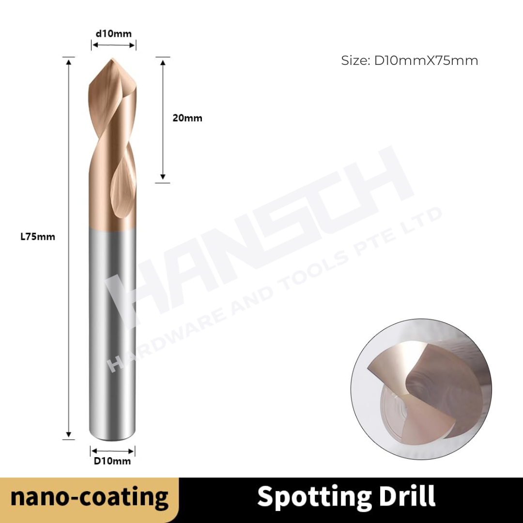 ZZBD-CT Carbide 2 Flutes Spotting Drill Bits 90 Degree 两刃钢用定心钻