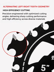 HS Energy-Saving Saw Blade 节能型镂空锂电锯片黑