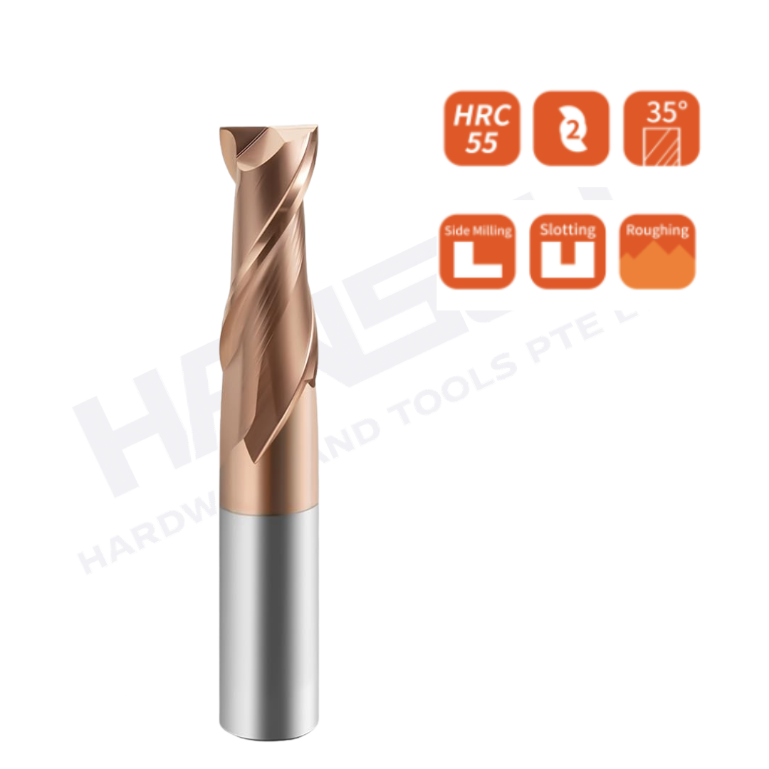 ZZBD-CT Carbide Square End Mills-2 Flute for Steel 两刃钢用平刀