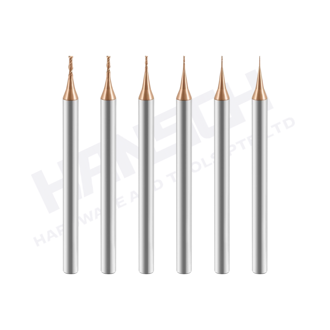 ZZBD-CT Long Neck Micro Square 2 Flute End Mills for  Side milling Slotting & Steel (两刃钢用小径深沟平刀)