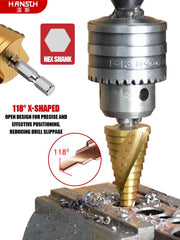 Hansch High-speed Steel Cobalt Tower Drill Stainless Steel Expansion Hole Step Drill Bit Multi-function Metal Hole Opener Step