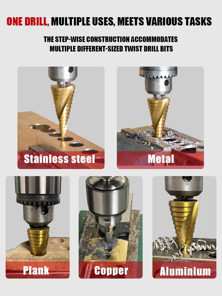 Hansch High-speed Steel Cobalt Tower Drill Stainless Steel Expansion Hole Step Drill Bit Multi-function Metal Hole Opener Step
