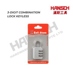 3-Digit Combination Password Padlock – Keyless Resettable Number Lock 三位数密码挂锁 无钥匙数字密码锁