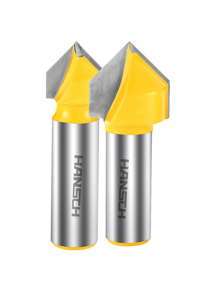Woodworking V-Shaped Cutter, Trimming Machine, Engraving Machine, Aluminum-Plastic Panel Grooving Cutter, Slot Milling Cutter, 90-Degree V-Shaped Cutter Head