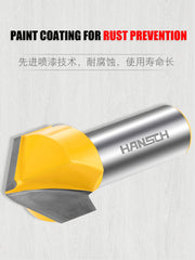 Woodworking V-Shaped Cutter, Trimming Machine, Engraving Machine, Aluminum-Plastic Panel Grooving Cutter, Slot Milling Cutter, 90-Degree V-Shaped Cutter Head