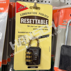 30mm 3-Digit Resettable Combination Padlock Keyless Security Lock  三位数无钥匙行李箱工具箱密码锁