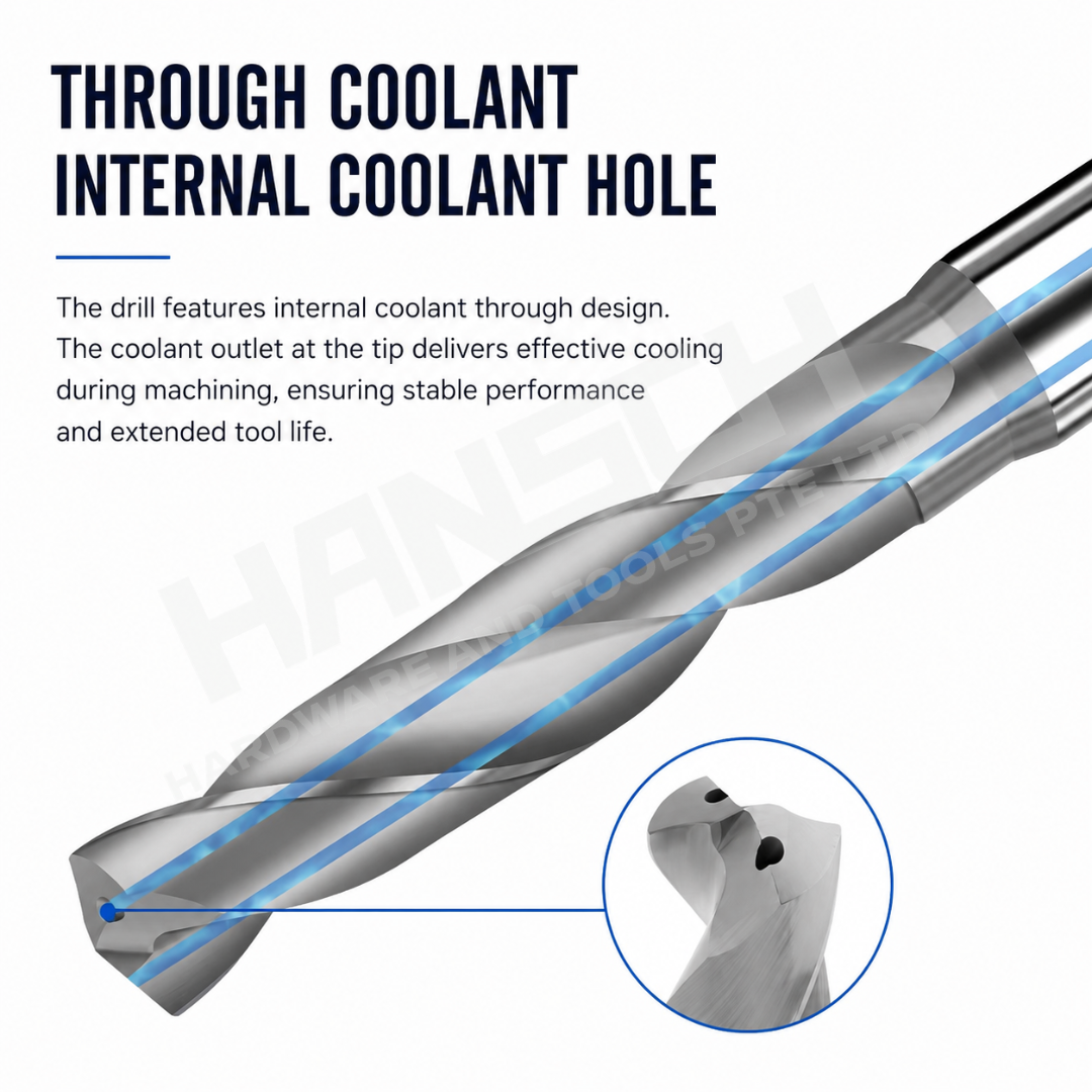 ZZBD-CT 3D/5D Internal Coolant Solid Carbide Drill for Stainless Steel – High Performance Through-Coolant CNC Drilling Tool (冷内钻头不锈钢用)