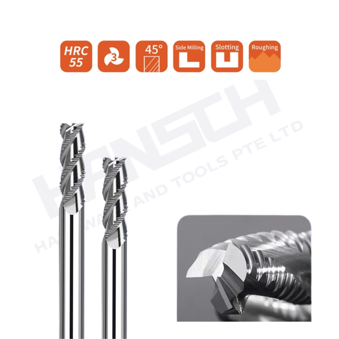 ZZBD-CT Roughing End Mills 3 Flute Carbide for Alumnium CNC 三刃铝用粗皮刀