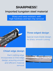 HS Three-Edged Straight Cutting Bit 三刃开料直刀