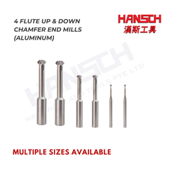 ZZBD-CT Up Down Chamfer End Mills 4 Flutes Front Back for Aluminum (四刃上下倒角刀铝用)
