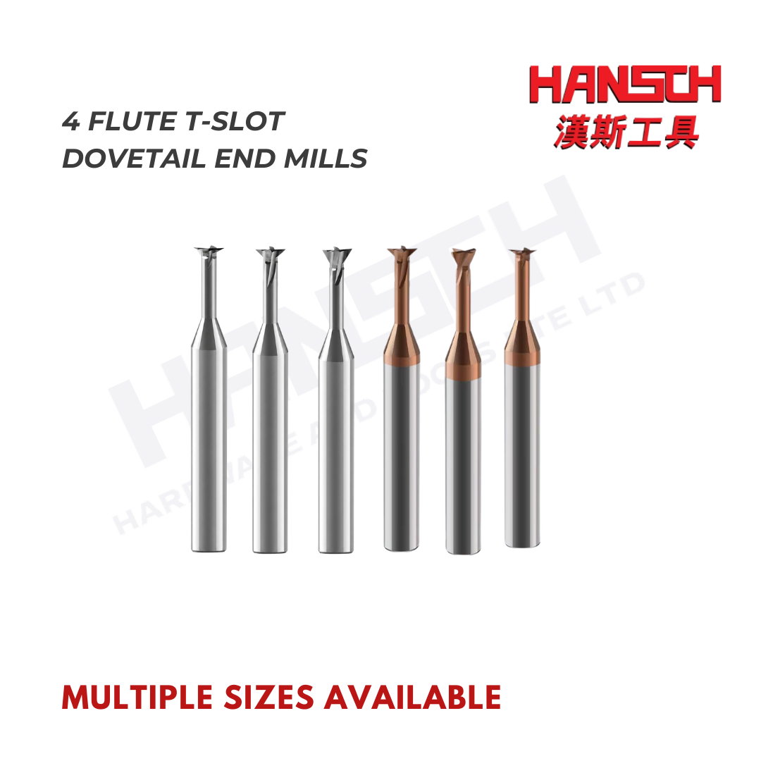 ZZBD-CT 4 Flute Solid Carbide T-Slot Dovetail End Mill for Aluminum – 30°/45°/60° Precision Milling Cutter (四刃T型燕尾刀)