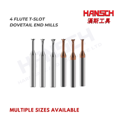 ZZBD-CT 4 Flute Solid Carbide T-Slot Dovetail End Mill for Aluminum – 30°/45°/60° Precision Milling Cutter (四刃T型燕尾刀)