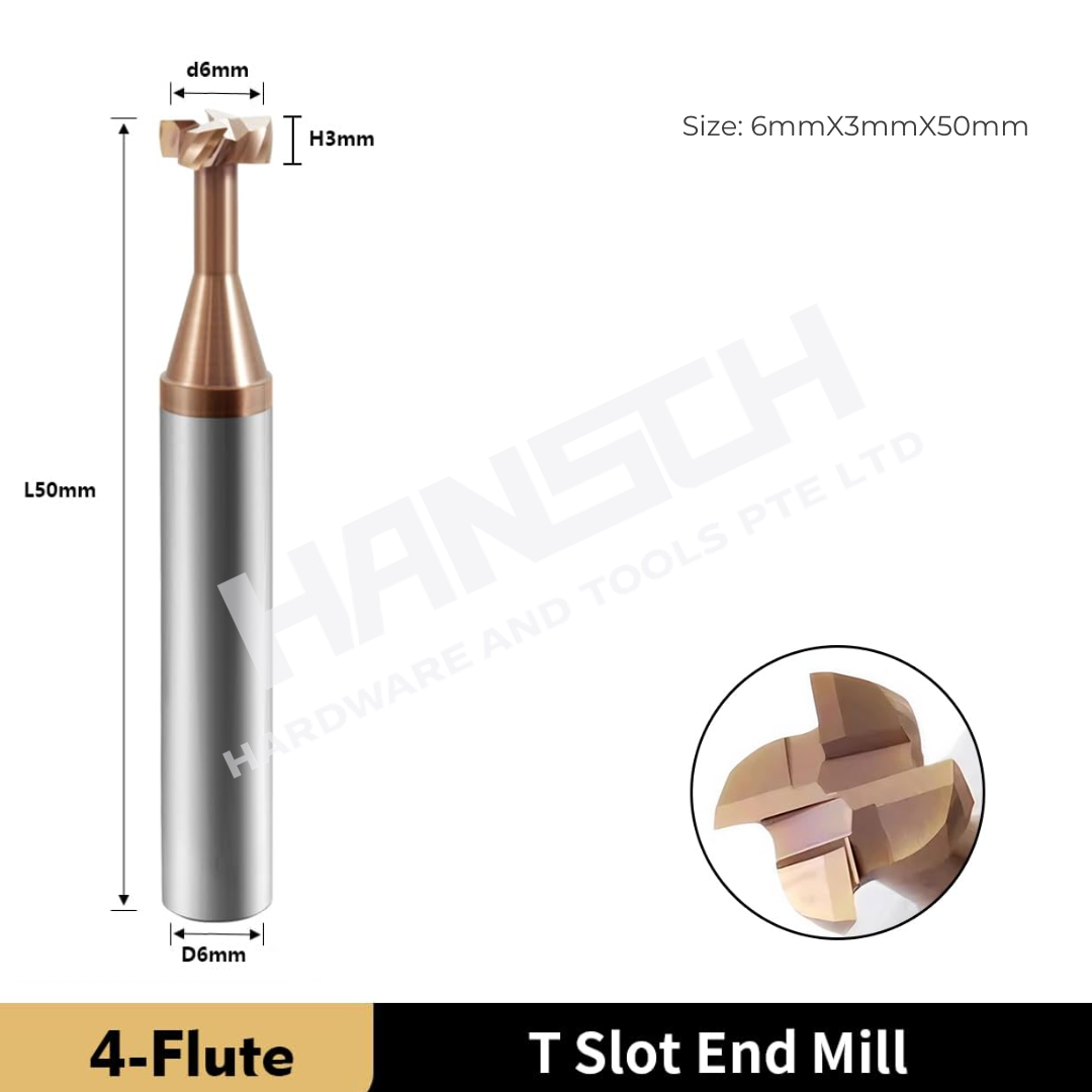 ZZBD-CT Carbide T-Slot End Mills 4 Flute for Carbon Steel,Alloy Steel & Cast Iron 四刃钢用T型刀