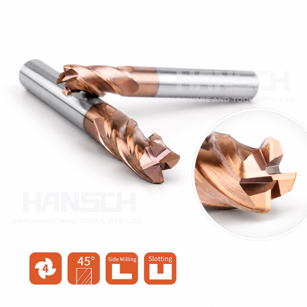 ZZBD-CT 4 Flute End Mill for Hardened Steel | Solid Carbide High Hardness CNC Milling Cutter (四刃高硬铣刀)