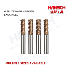 ZZBD-CT 4 Flute End Mill for Hardened Steel | Solid Carbide High Hardness CNC Milling Cutter (四刃高硬铣刀)