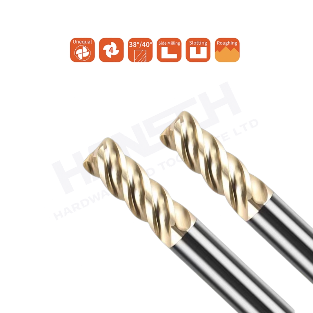ZZBD-CT 4 Flute Corner Radius End Mill for Titanium Alloy | Solid Carbide Milling Cutter (四刃圆鼻刀钛合金专用)