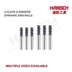 ZZBD-CT 4 Flute U-Groove Dynamic End Mill | Solid Carbide High-Efficiency CNC Milling Cutter (四刃U型槽动态铣刀)