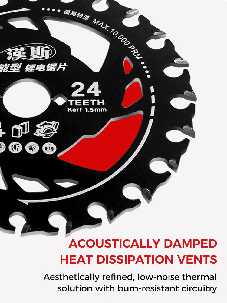 HS Energy-Saving Saw Blade 节能型镂空锂电锯片黑