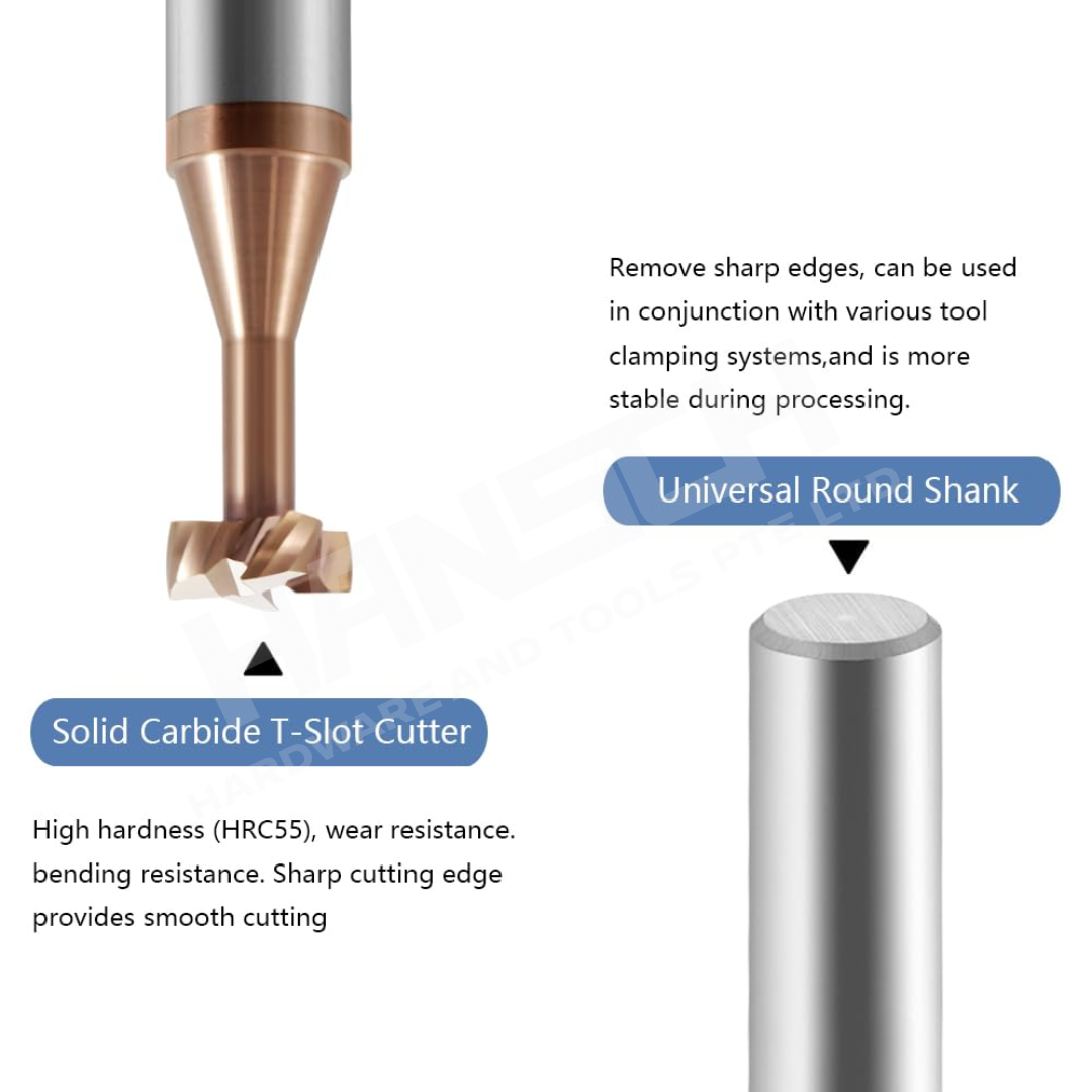 ZZBD-CT Carbide T-Slot End Mills 4 Flute for Carbon Steel,Alloy Steel & Cast Iron 四刃钢用T型刀