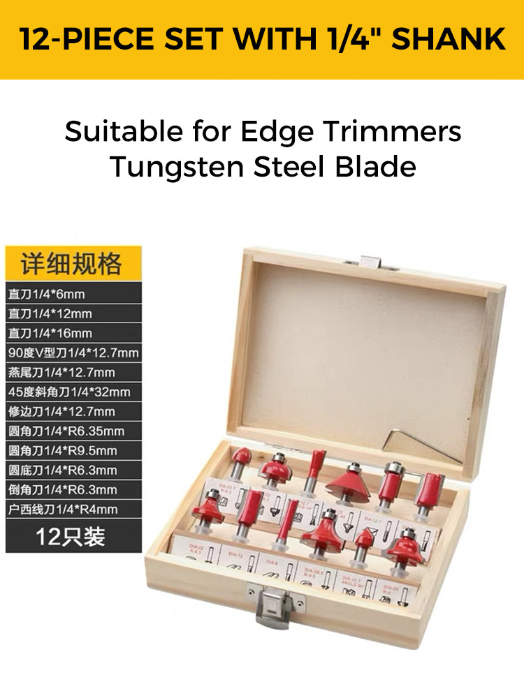 Woodworking Bit Set (Wood Box) 木工套装刀具(木盒)