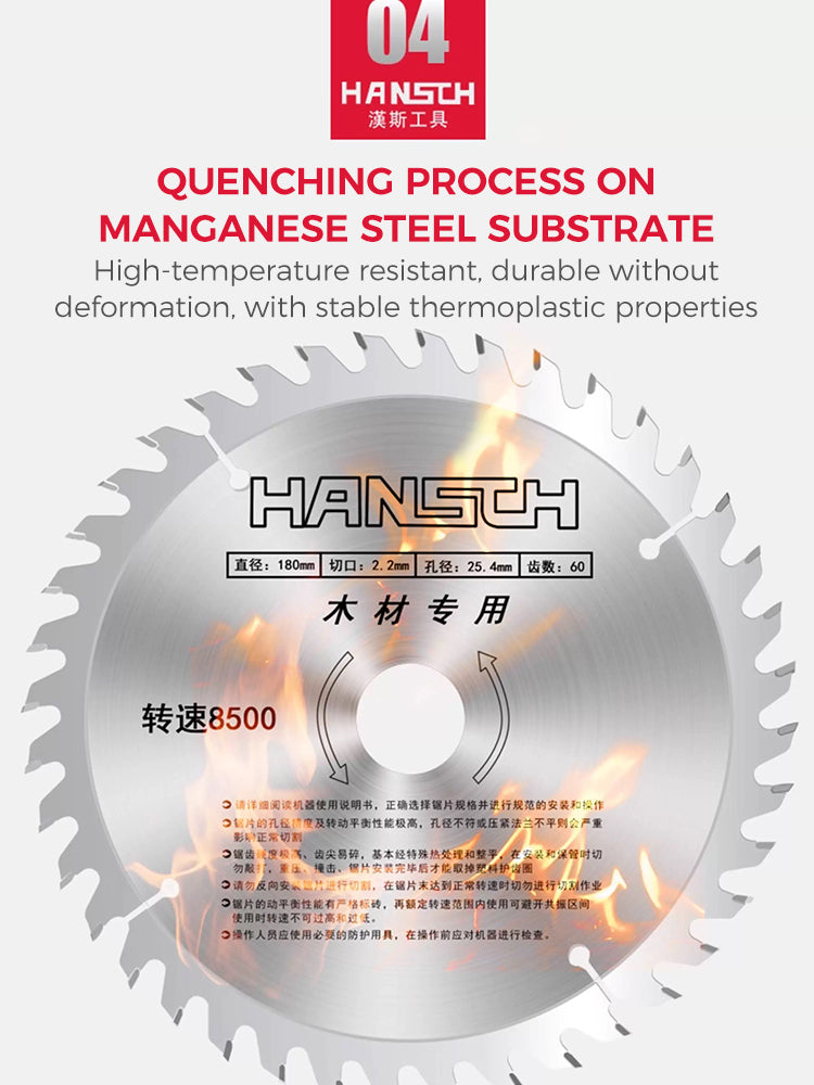 HS TCT Saw Blade 装修级合金锯片