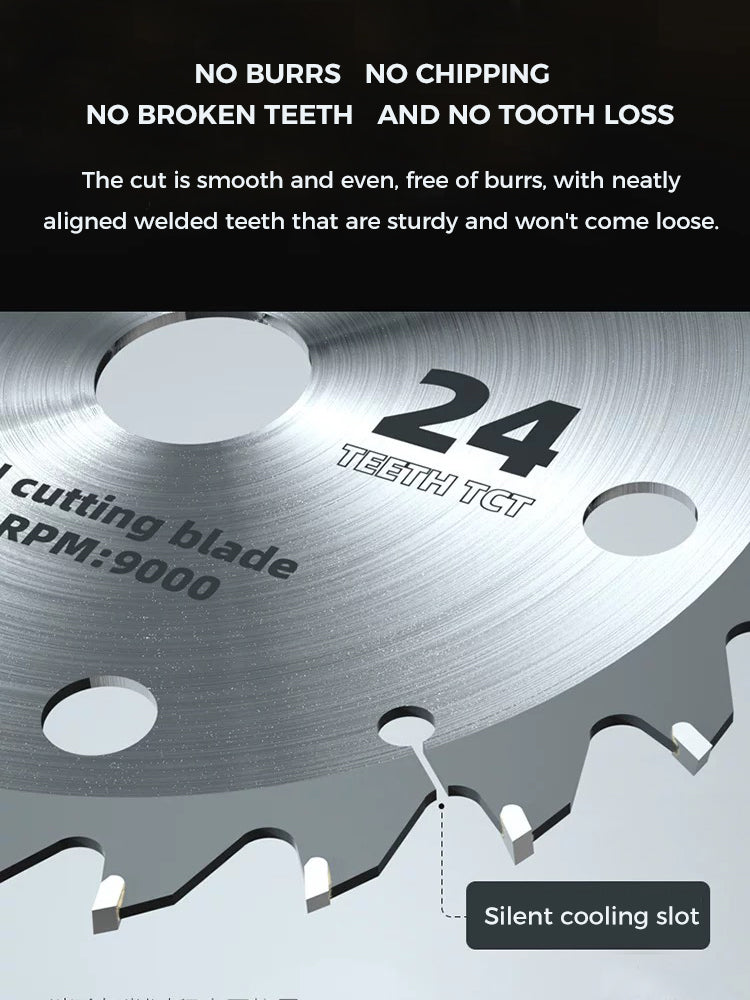 HS Li-Batteries Saw Blade 140*24T*20*1.6 锂电锯片(带花孔)