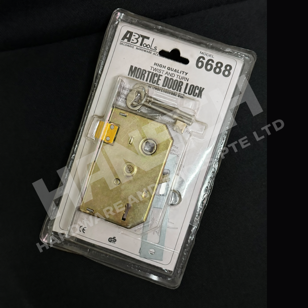 ABTools 6688 Twist & Turn Mortise Door Lock Set 两段式旋转门锁 插芯门锁套装