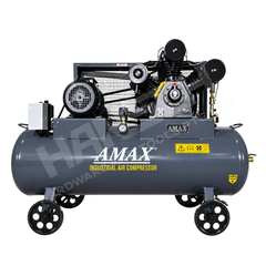 AMAX AMSR100-400H Belt Drive Industrial Air Compressor Single & Two Stage Series (10HP / 400L) with MOM Certificate 工业空气压缩机（附 MOM 证书)