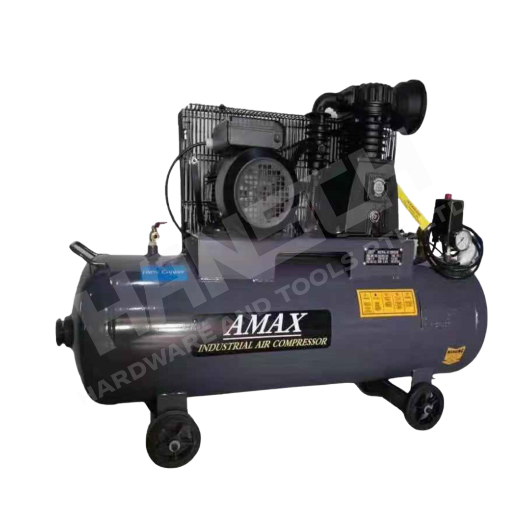 AMAX Belt Drive Air Compressor AM30-100H (3HP / 100L) with MOM Cert 皮带传动单级空气压缩机（附 MOM 证书)