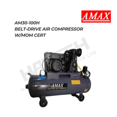 AMAX Belt Drive Air Compressor AM30-100H (3HP / 100L) with MOM Cert 皮带传动单级空气压缩机（附 MOM 证书)