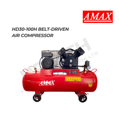 AMAX HD30-100H Belt-Driven Air Compressor 3HP 100L 工业空气压缩机