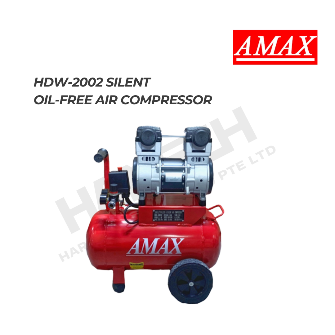 AMAX HDW-2002 Silent Oil-Less Air Compressor 2.5HP 24L  静音无油空气压缩机