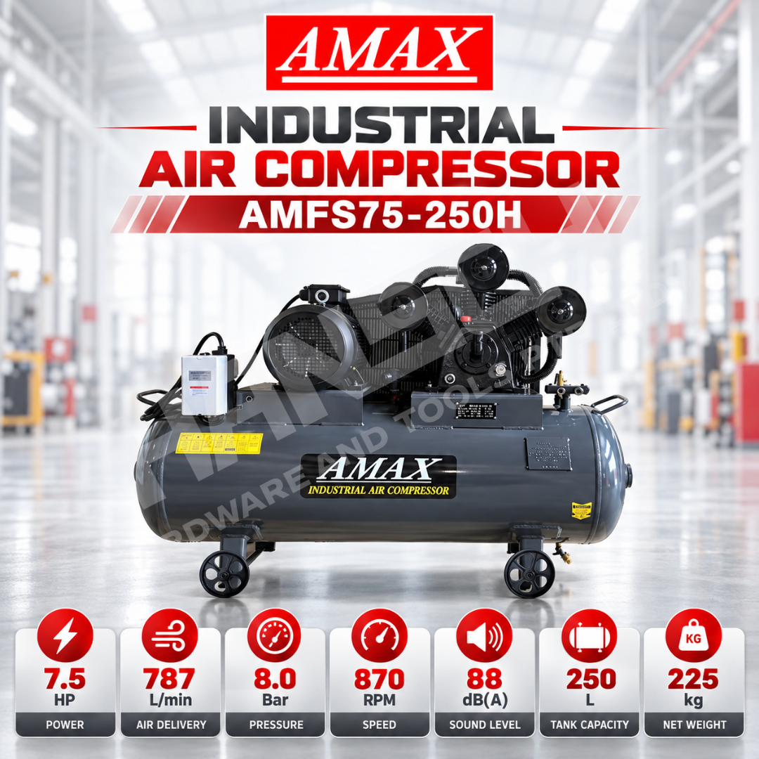 AMAX AMFS75-250H Industrial Air Compressor 7.5HP 250L 工业空气压缩机