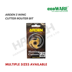 ARDEN 3 Wing Cutter Router Bit #129 / #130 | Woodworking Slot Cutter for T Aluminium Trimming 工开槽铣刀