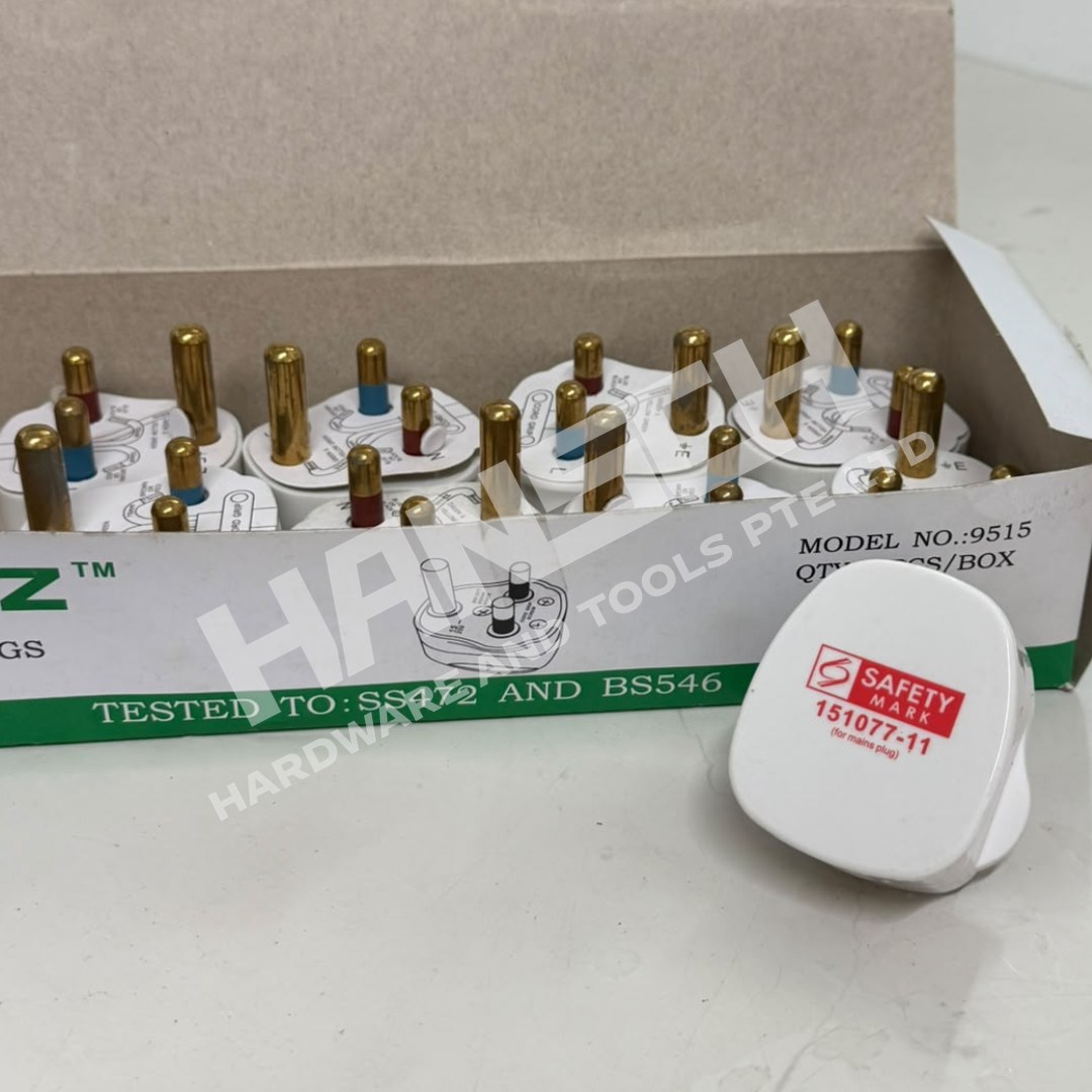 BRITZ 15A 3-Pin Plug Heavy Duty Electrical Plug 三脚插头
