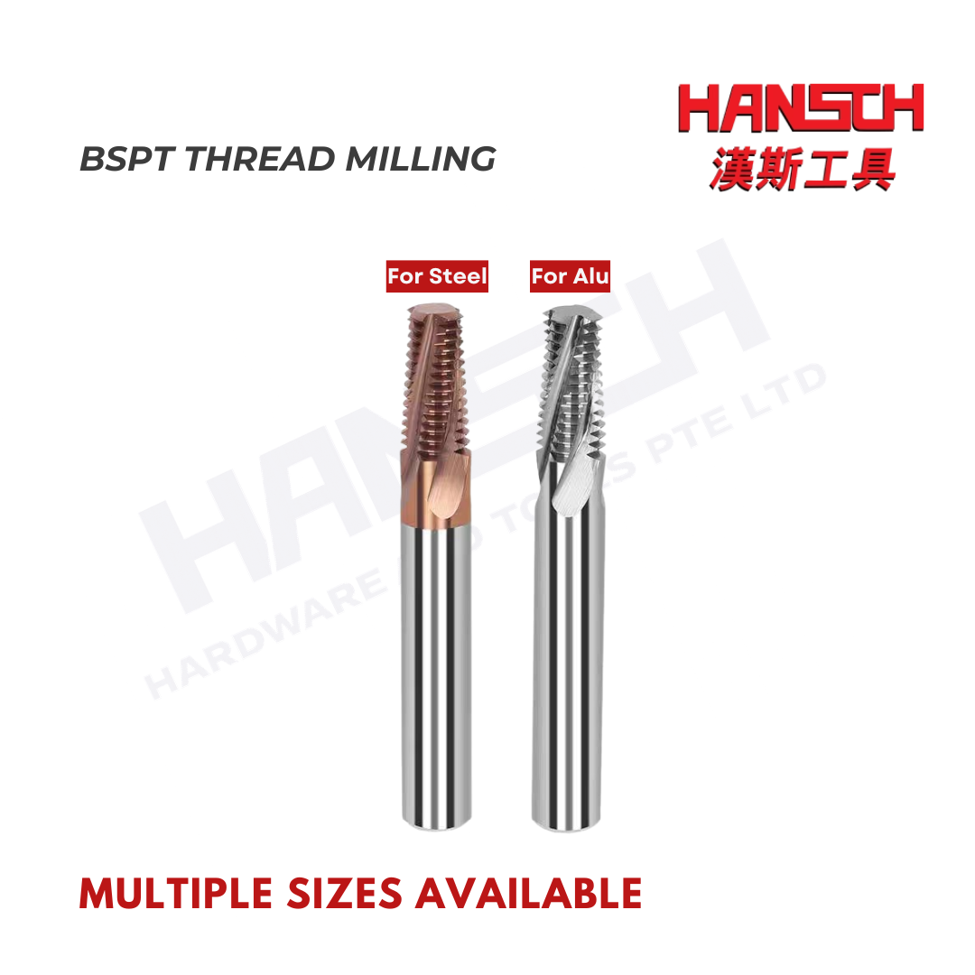 ZZBD-CT Solid Carbide BSPT Thread Mill – Pipe Taper Thread Milling Cutter for CNC Machining (英制圆锤管螺纹刀)