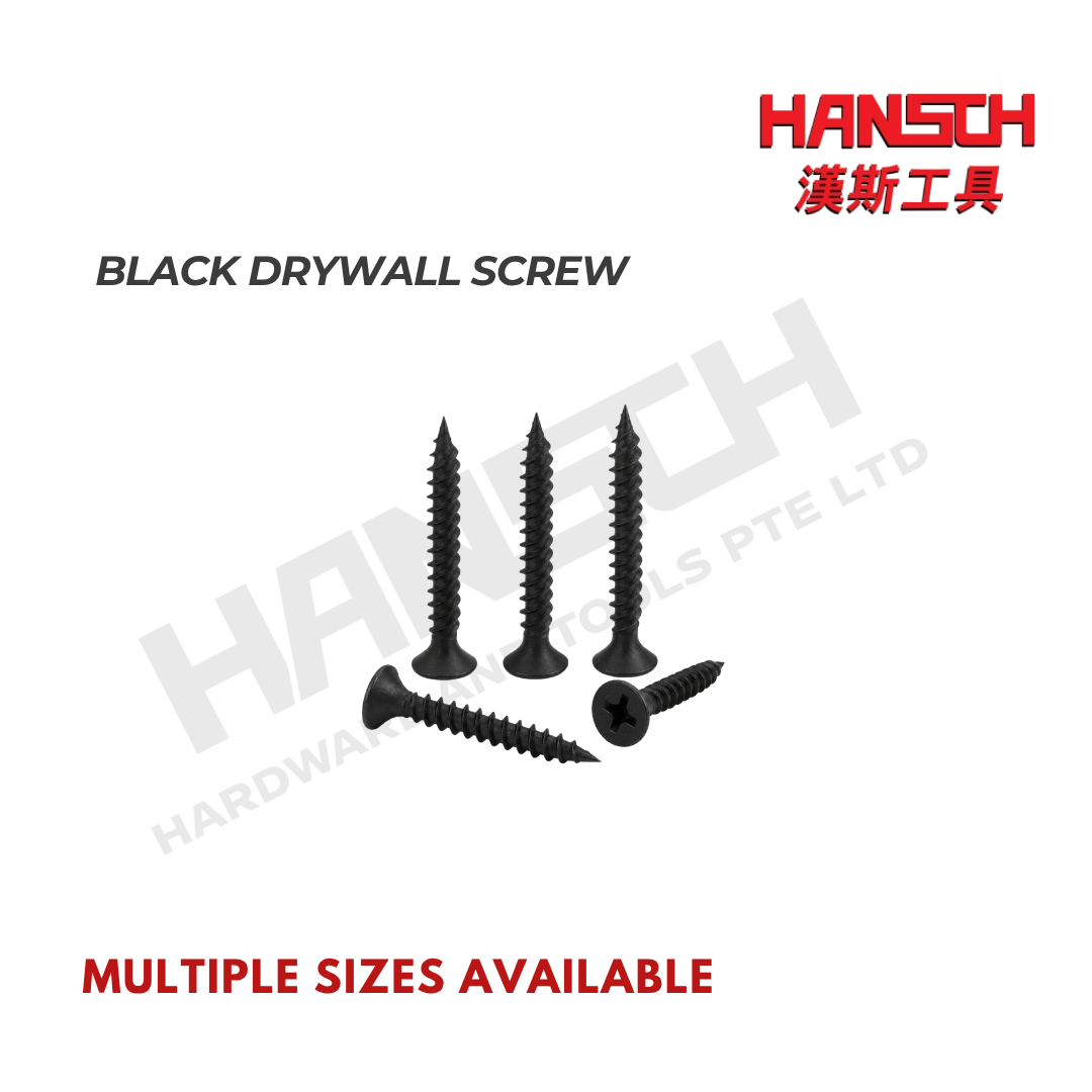 Black Drywall Screw #6 / #8 Drywall Fixing Screw 石膏板螺丝 / 干墙螺丝