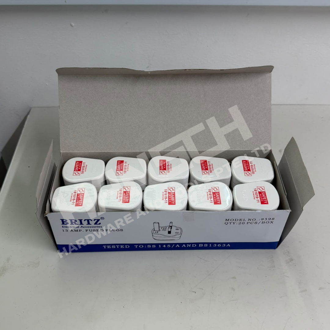 Britz 3 Pin Plug 13A With Fuse Singapore Safety Mark 三脚插头