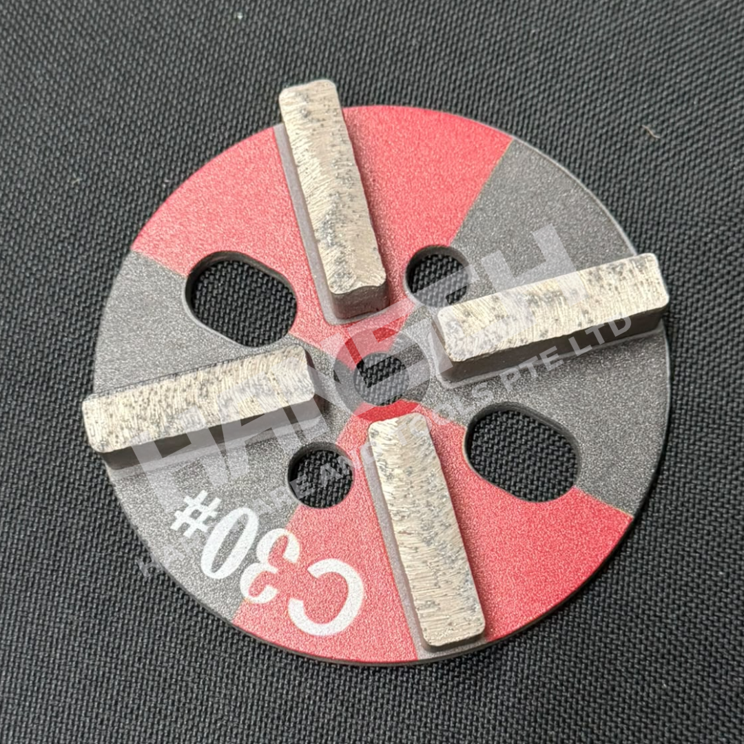 C30# Diamond Grinding Disc for Concrete, Marble, Terrazzo, Resin & Epoxy Floor Grinding / Polishing 四齿金刚石地坪打磨片
