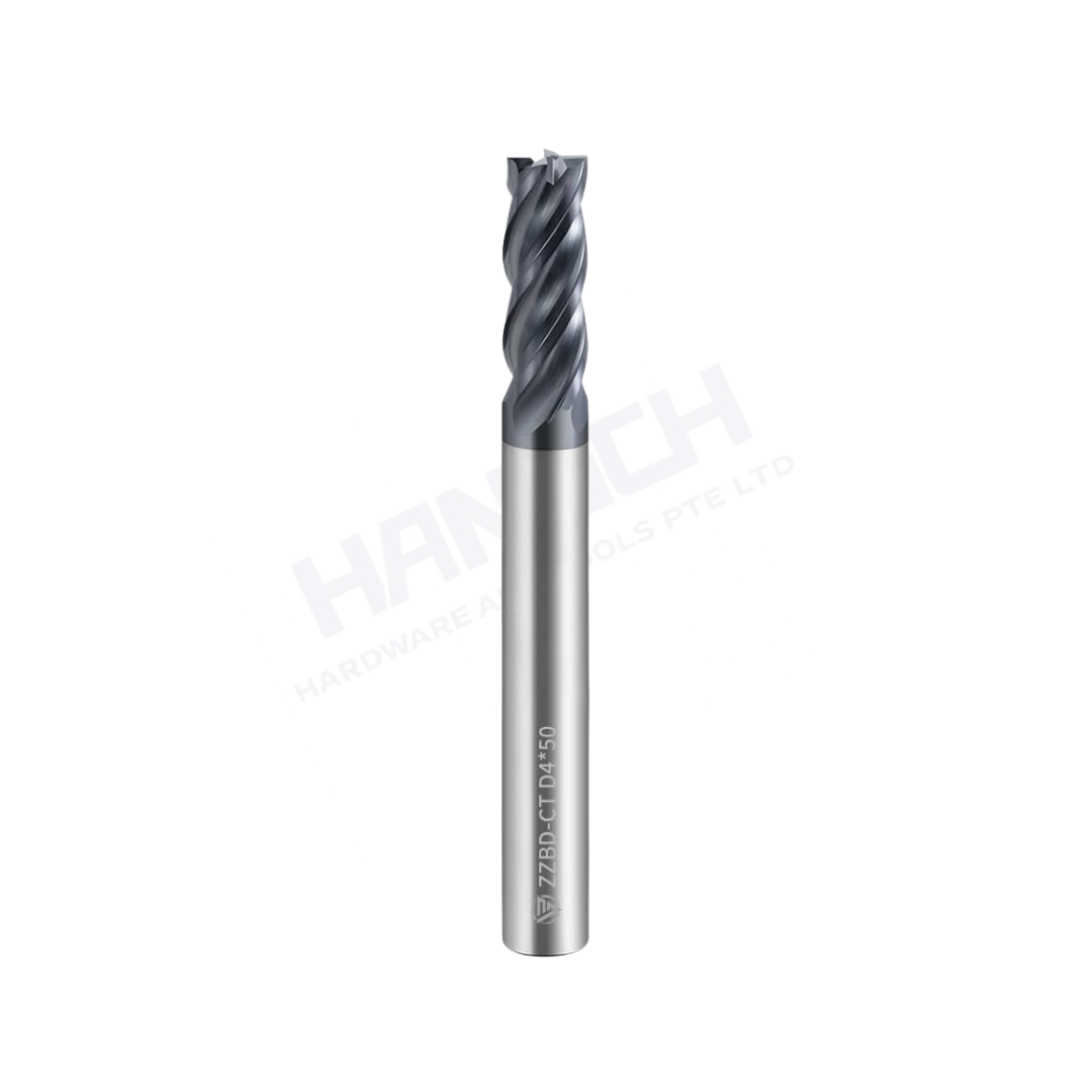 ZZBD-CT Carbide Helix End Mills for Stainless Steel-4 Flute Square End Mills 四刃钢用平刀