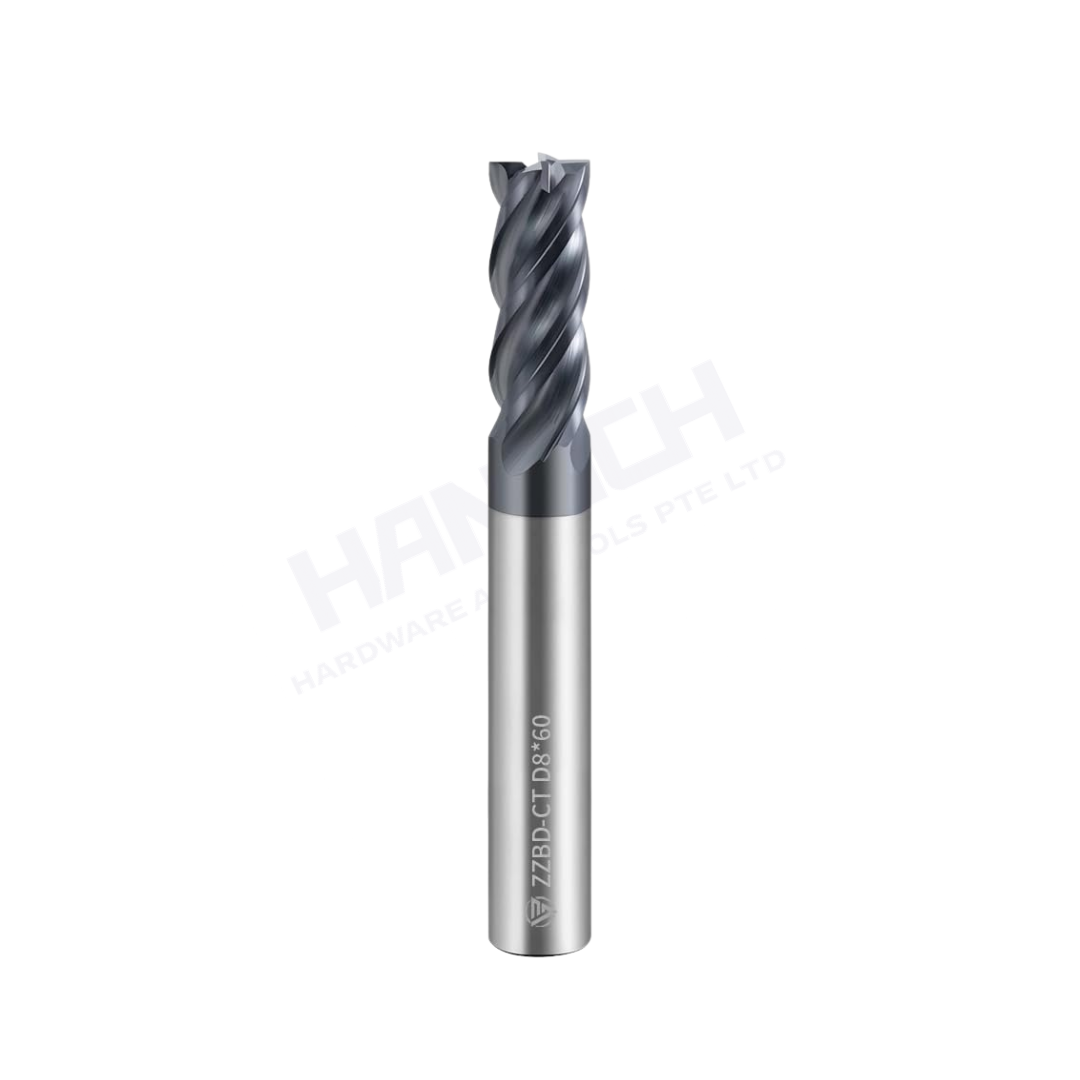 ZZBD-CT Carbide Helix End Mills for Stainless Steel-4 Flute Square End Mills 四刃钢用平刀