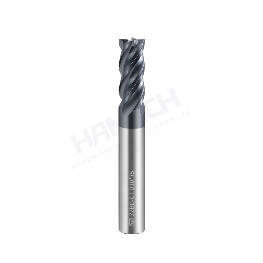 ZZBD-CT Carbide Helix End Mills for Stainless Steel-4 Flute Square End Mills 四刃钢用平刀
