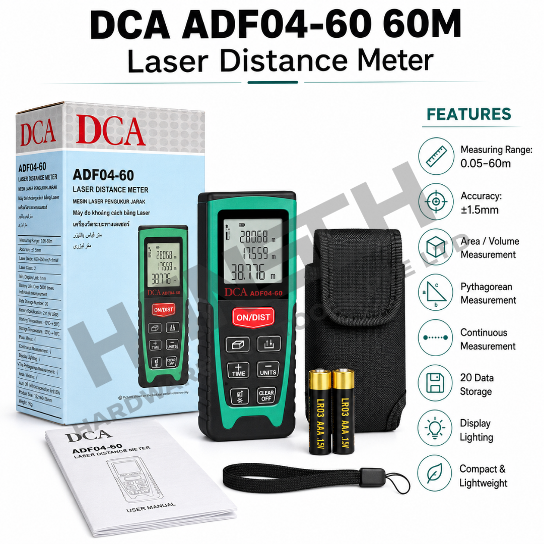 DCA ADF04-60 60M Laser Distance Meter Digital Measuring Tool 激光测距仪