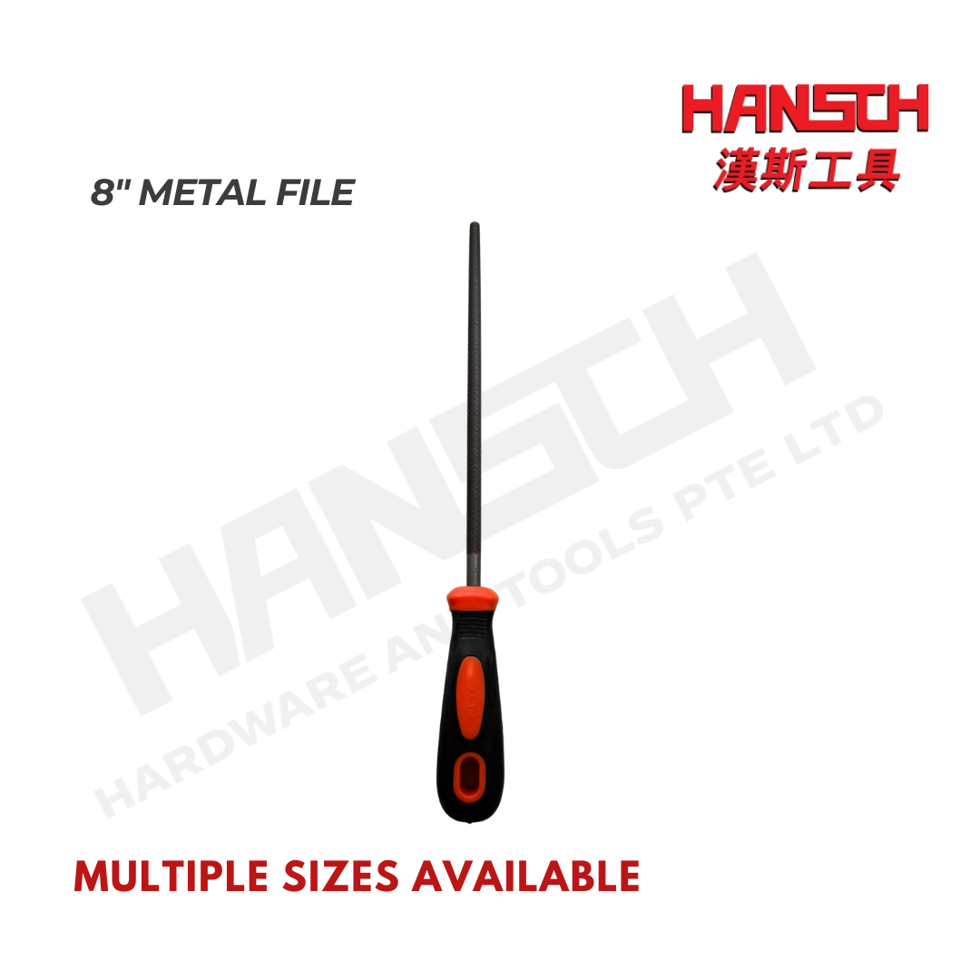 DLTC 8-Inch Round Metal File with Ergonomic Handle – Hand Filing Tool 600mm 打磨锉刀