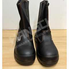 D&D 05828 High-Cut Safety Boots 黑色皮革高帮套脚式安全靴
