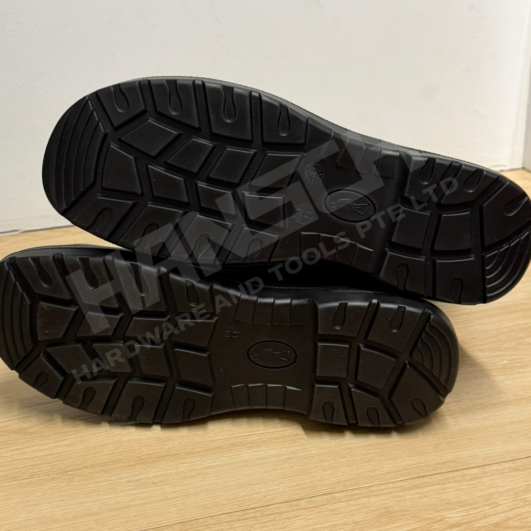 D&D 05828 High-Cut Safety Boots 黑色皮革高帮套脚式安全靴